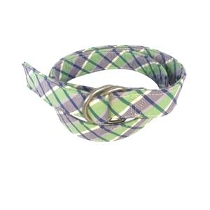 SERO Golf Belt men's 34 Plaid Fabric Double Ring Buckle Casual Cotton Blend‎ 42"
